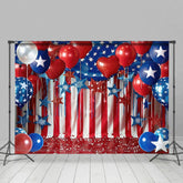 Aperturee - Aperturee Paint USA Flag Balloon Birthday Cake Smash Backdrop